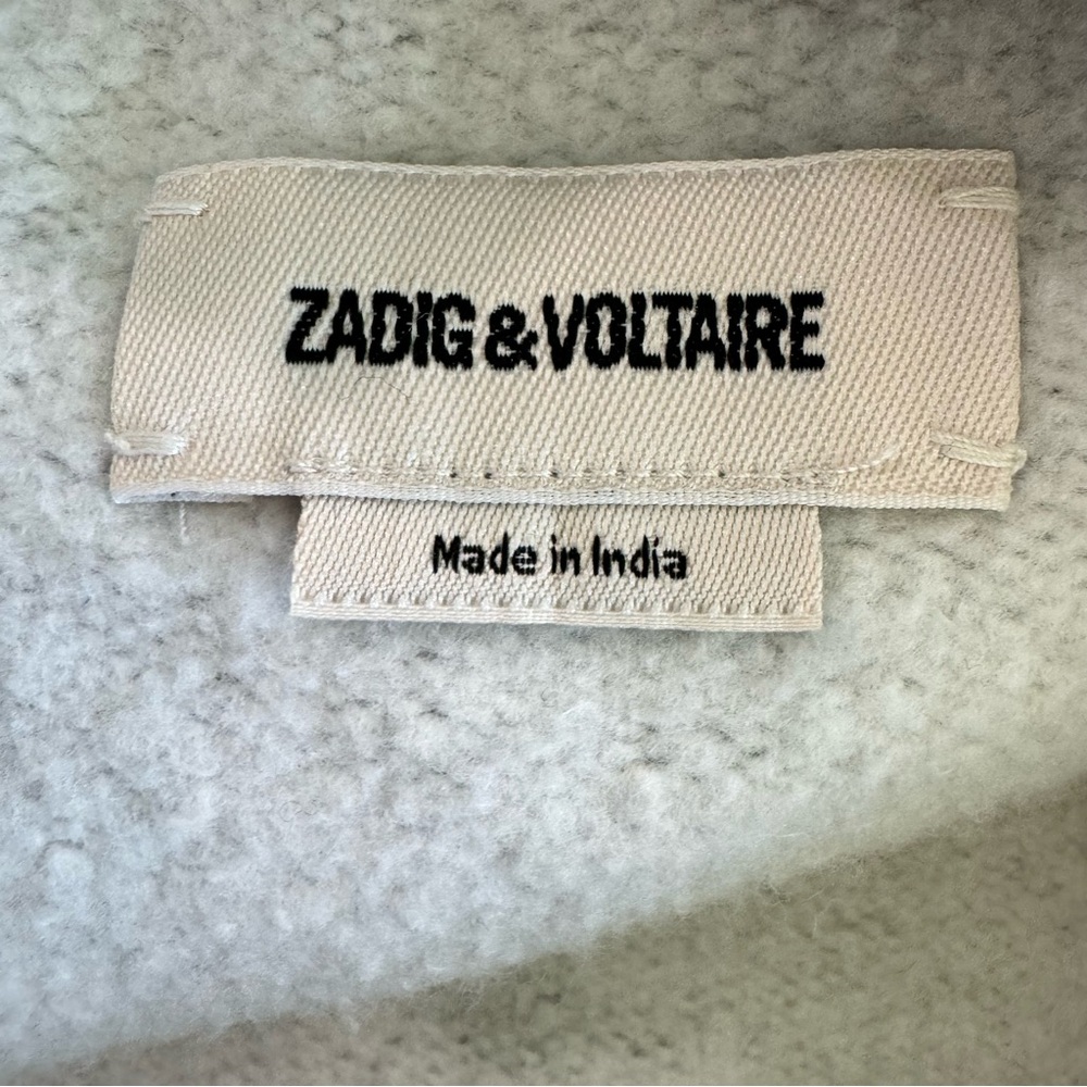 Zadig & Voltaire Clipper Love Punk Hooded Sweatshirt. NWT Grey - Picture 10 of 13